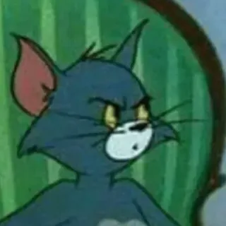 🤍 bc3866c1 Tom Cat Tom and Jerry hoạt hình, mèo, Tom, tức giận, hài hước, meme telegram sticker