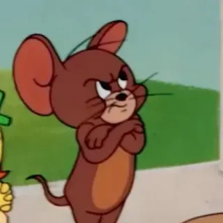🤍 e831ea4f Jerry Tom and Jerry hoạt hình, chuột, Jerry, tức giận, khoanh tay, động telegram sticker