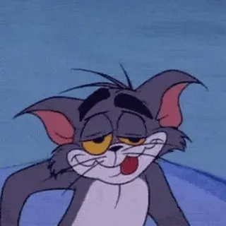 🤍 f4987338 Tom Cat Tom and Jerry Phim hoạt hình, Mèo, Kiệt sức, Mệt mỏi, Hài hước, Lười biếng, Meme telegram sticker