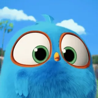 🎈 61752fc2 Vogel, blau, Cartoon, süß, Tier whatsapp sticker