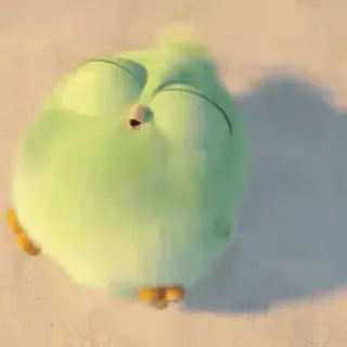 🎈 ac9ba0de Vogel, süß, Tier, flauschig, grün, Küken whatsapp sticker