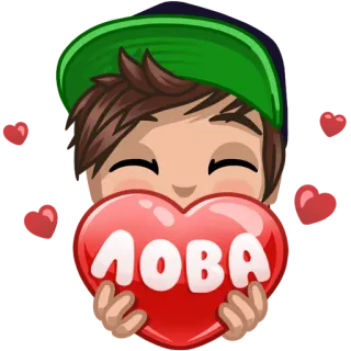 😍 4343ec8c ЛОВА liefde, hart, personage, cartoon, schattig telegram sticker