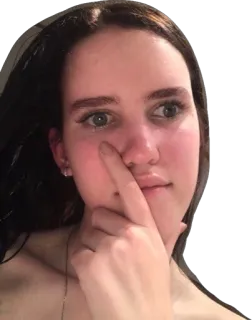 🤔 0f29229e mulher, selfie, rosto, retrato telegram sticker