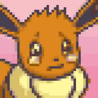 😢 4b8c0f04 Eevee Eevee, Pokemon, video game character, cartoon, cute, pixel art telegram sticker