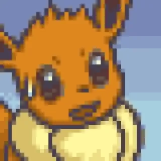 😥 f148814d Eevee Pokemon pokemon, eevee, video game, cute telegram sticker
