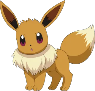 😯 12972a2e Eevee Pokemon Eevee, Pokémon, schattig, dier, cartoon telegram sticker