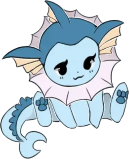 😊 1d0545e1 Vaporeon Pokemon Vaporeon, Pokémon, schattig, anime, cartoon telegram sticker