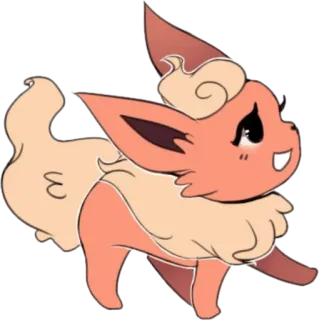 😄 67a09a1e Flareon Flareon, Pokémon, Cartoon, Anime, Vuur type, Eevee evolutie telegram sticker