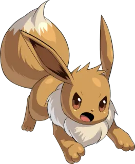 😡 95fa4a85 Eevee Pokemon Eevee, Pokemon, dier, anime, cartoon, videogame telegram sticker