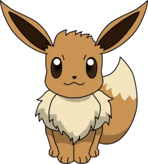 ☺️ f08bc8b7 Eevee Pokemon eevee, pokemon, schattig, dier, videogame telegram sticker