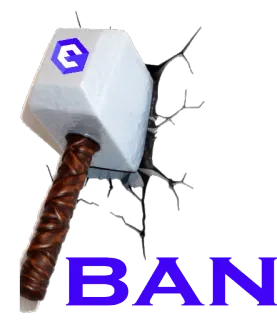 🔥 d4d13449 BAN proibição, martelo, rachadura, parede, interdição telegram sticker