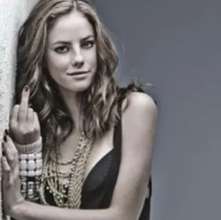 🖕 f786a688 środkowy palec, obraźliwy gest, kobieta, postawa, portret telegram sticker