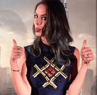 🦋 09fb9e57 Daumen hoch, Frau, Person, Positiv telegram sticker