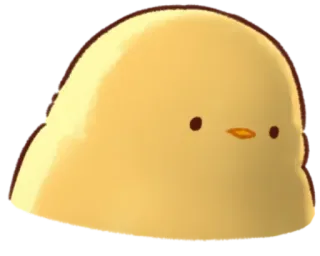 🤩 a5630b23 cute, blob, yellow, animal, chick, cartoon telegram sticker