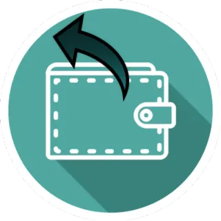 📤 07c206c5 portafoglio, freccia, denaro, finanza, transazione, economia, pagamento whatsapp sticker