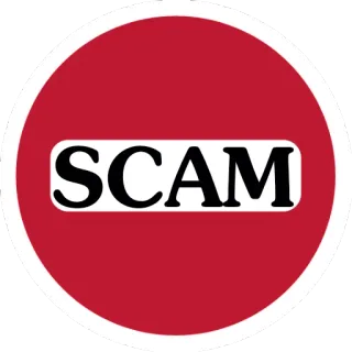 ⛔️ 73cc96a6 SCAM truffa, avviso, frode, pericolo, allerta, attenzione whatsapp sticker