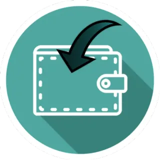 📥 7f605fa5 Portafoglio, Denaro, Finanza, Trasferimento, Pagamento, Transazione, Freccia whatsapp sticker