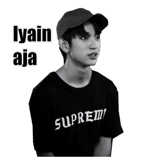 😚 de5eedcf lyain aja persoon, man, hoed, uitdrukking, meme telegram sticker