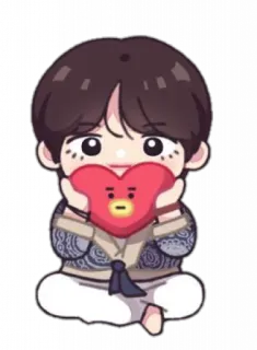 🦁 7a2f64df carino, cartone animato, personaggio, cuore whatsapp sticker