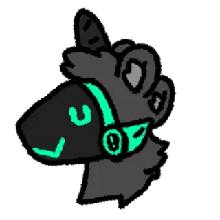 🤗 5952b440 Protogen, Furry, Anthro, Robot, Karakter, Seni digital telegram sticker