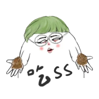 💩 ccd4c5a6 않 SS 可爱, 卡通, 表情, 韩语, 动画 telegram sticker