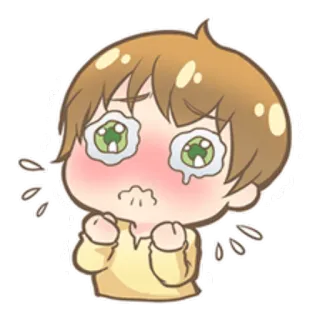 😢 16cd36f8 哭, 动漫, 悲伤, 含泪, Q版, 卡通 telegram sticker