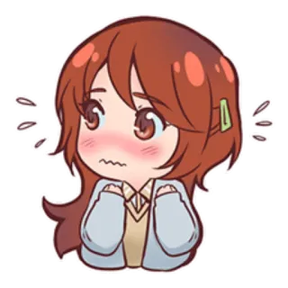 😊 954c9d67 动漫, Q版, 可爱, 女孩, 卡通 telegram sticker