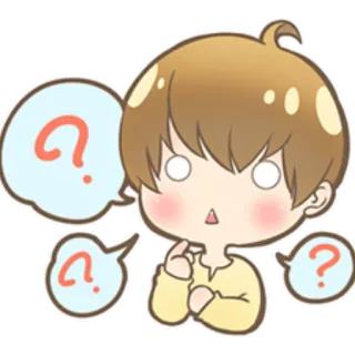🙄 9f9103c3 问题, 困惑, 思考, 卡通, 动漫, Q版, 问号, 不确定 telegram sticker