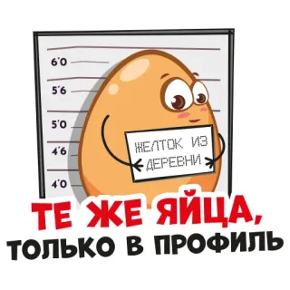 😕 7aa30c45 ЖЕЛТОК ИЗ ДЕРЕВНИ
СТЕ ЖЕ ЯЙЦА,
ТОЛЬКО В ПРОФИЛЬ 卵, 卵黄, 村, プロフィール, 顔写真, 漫画 whatsapp sticker