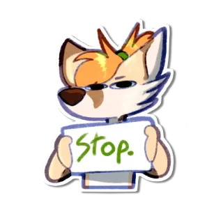 🚫 0118b1fd Stop. anjing, kartun, berhenti, protes, tanda telegram sticker