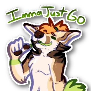 😔 03992ee7 Imma Just Go furry, kartun, hewan, ayo telegram sticker