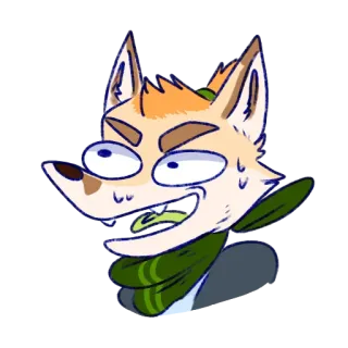 😳 8232c3d4 rubah, kartun, hewan, lucu, meme, konyol telegram sticker