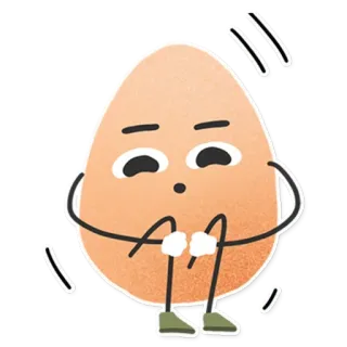 🥺 9571ee12 egg, cartoon, character, funny, cute telegram sticker