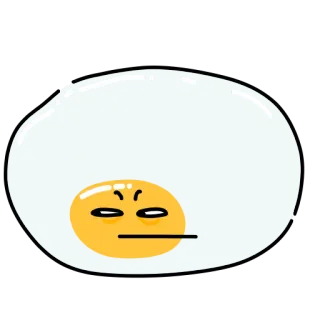 🍳 c35d23a0 oeuf, personnage, dessin animé, expression, nourriture, sticker telegram sticker