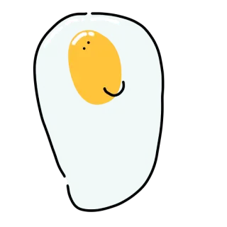🍳 d908c2b0 oeuf, nourriture, petit déjeuner, dessin animé, mignon telegram sticker