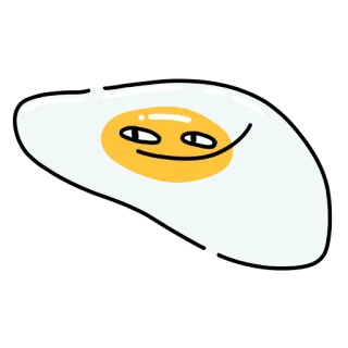🍳 e20dfb99 œuf, petit déjeuner, nourriture, dessin animé, mignon, œuf au plat, fantaisiste telegram sticker
