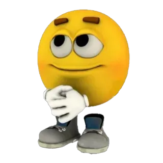 🤓 d88333f0 Emoji, Żółty, Myślenie, Rozmyślanie, Wyraz, Animowany, Postać, Ciekawy telegram sticker