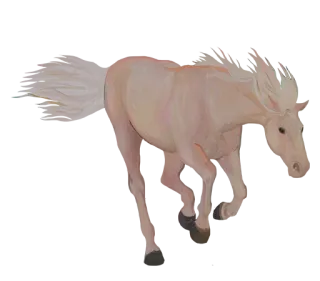 🐎 160e1c40 Pferd, Tier, Pferdeartig, Laufen, Weiß, Säugetier telegram sticker