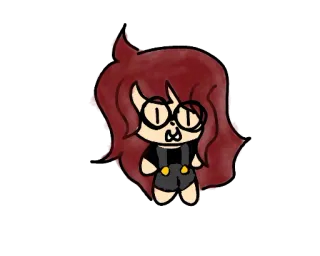 🤓 34b6d1fc การ์ตูน, ผู้หญิง, แว่นตา, น่ารัก telegram sticker