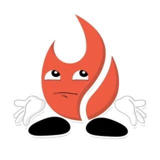 🤗 dbe9c856 火, 表情符号, 卡通, 贴纸, 角色 telegram sticker