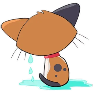 😓 1f3bab8b perro, llorando, lágrimas, triste, mascota, animal telegram sticker