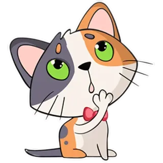 🤔 d00ac29b gato, animal, sticker, dibujo animado, lindo, mascota telegram sticker