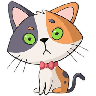 🤔 d88af524 gato, animal, lindo, pegatina, dibujos animados telegram sticker