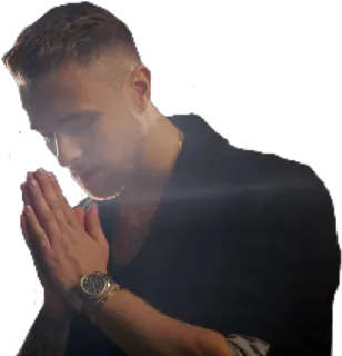 🙏 0edc1c52 pria, doa, tangan, jam tangan, potret, harapan, agama telegram sticker