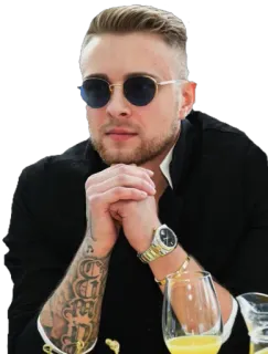 🕶 f573a76c orang, kacamata hitam, jam tangan, pria, potret telegram sticker