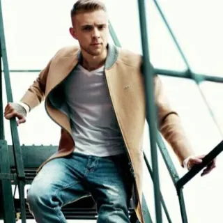 😠 c5159851 Mann, Mantel, Jeans, Mode, Porträt, Treppe telegram sticker