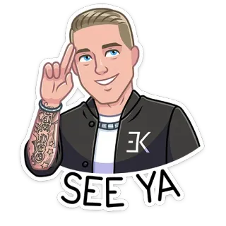 👀 780d2074 SEE YA pria, kartun, sampai jumpa, selamat tinggal, perpisahan telegram sticker