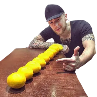 🍋 7eca4dd4 มะนาว, ผลไม้, สีเหลือง, โต๊ะ, หมวก telegram sticker