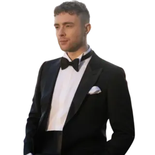 😘 42739f45 мужчина, смокинг, костюм, официальный, портрет, мода, бабочка whatsapp sticker