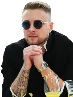 😎 952995e3 ผู้ชาย, แว่นกันแดด, ภาพเหมือน, บุคคล, ผู้ใหญ่ telegram sticker